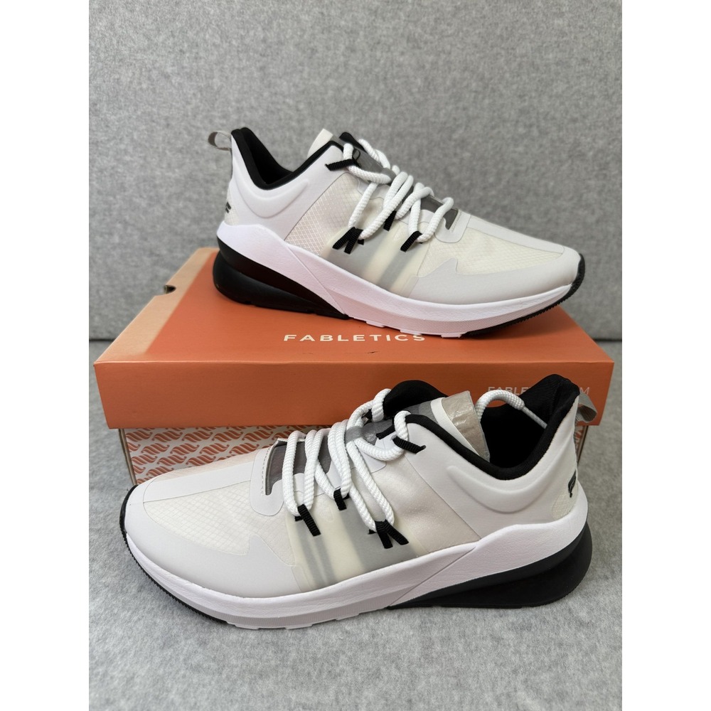 Fabletics Shoes Womens‎ Size 8 White Black Palms Performance Athletic Sneakers